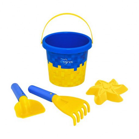 Детский набор для песка Tigres Украинский пиксель, голубой, 24*14 см, от 1 года, 4 элемента (39949)
