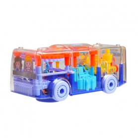 Игрушка автобус музыкальный Shantou Jinxing Gear Rotating Bus, от 3 лет, 20.3*7.8*8.3 см (HJ638)