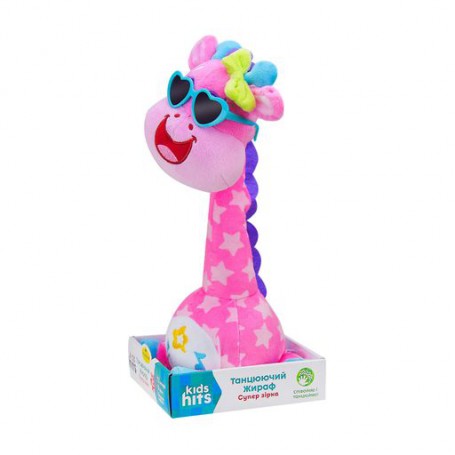 Музыкальная мягкая интерактивная игрушка Kids Hits Жираф, 11*34*14 см (KH37-002)
