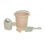Набор для игры с песком Doloni Toys (ведерко + лопата + грабли + лейка), кремовый, 4 шт, от 1 года, 17.5*21*17 см (8542)