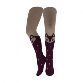 Детские колготки Легка Хода 8109 беж меланж-бордо, размер 74-86