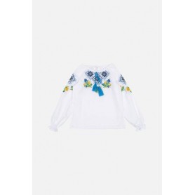 Вишиванка для дівчинки з довгим рукавом Brands 140 Білий ЦБ-00245238 (SKT000980942) (1286570)