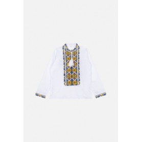 Вишиванка для хлопчика з довгим рукавом Brands 128 Білий ЦБ-00245241 (SKT000980961) (1286511)