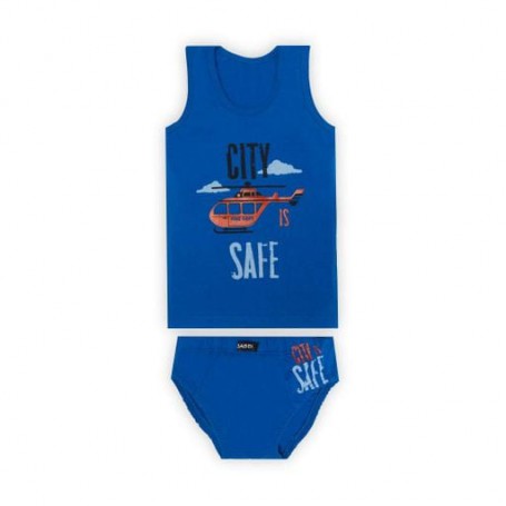 Комплект білизни для хлопчика Gabbi КТМ-22-2 Синій на зріст 110 (13234) (1286302)