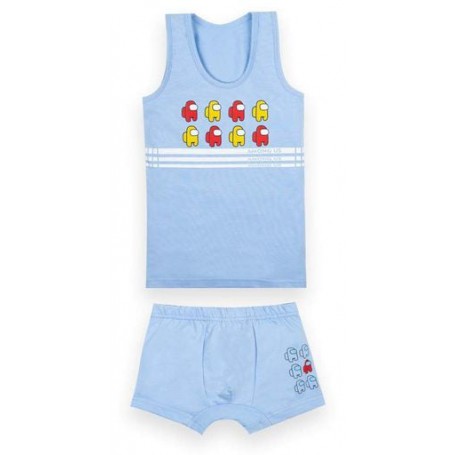 Комплект білизни для хлопчика Mareks Блакитний на зріст 128 (70006) (1286119)