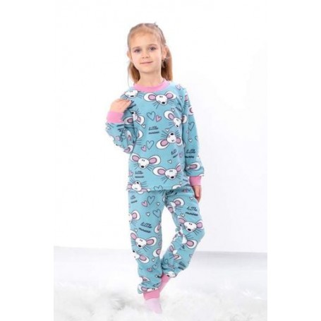 Піжама для дівчинки Носи своє 116 Блідо-блакитний (p-12571-182662) (1228064)