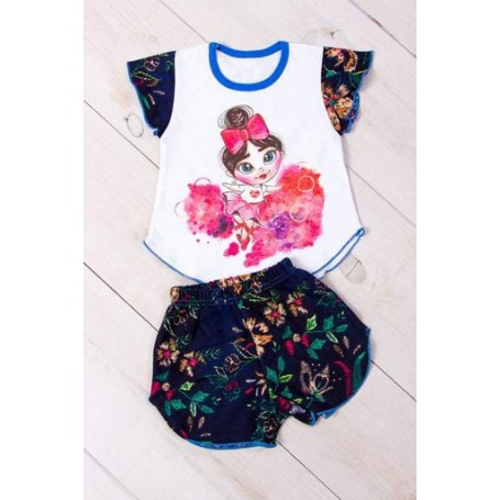 Комплект спальний для дівчаток Носи своє 86 Синій (p-833-117406) (1228903)