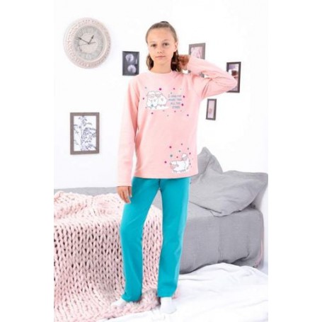 Піжама для дівчинки (підліткова) Носи своє 146 Світло-персиковий (p-12370-169784) (1228080)