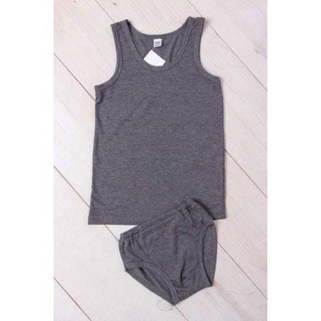Комплект для хлопчика (майка+труси) Носи своє 134 Сірий (p-7697-85726) (1307638)