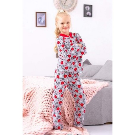 Піжама для дівчинки на кнопці Носи своє 110 Сірий (p-3028-127603) (1229270)