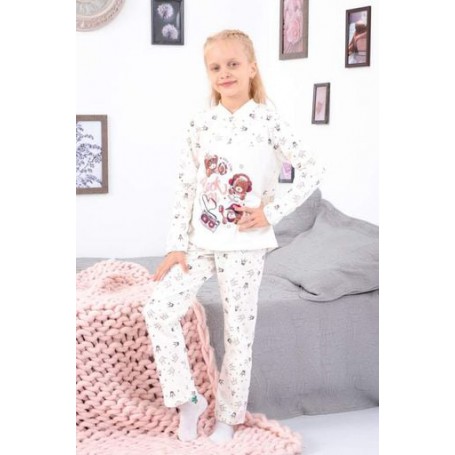 Піжама для дівчинки на кнопці Носи своє 116 Білий (p-12411-170820) (1228109)