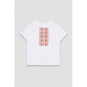 Вишиванка з коротким рукавом для хлопчика No Brand 128 см Білий ЦБ-00251118 (SKT000995652) (1286597)