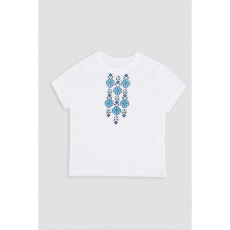 Вишиванка з коротким рукавом для дівчинки Brands 104 Білий ЦБ-00251110 (SKT000995615) (1286552)