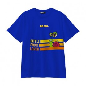 Детская футболка Bob Snail Little Fruit Lover оверсайз, синяя, от 5 до 7 лет