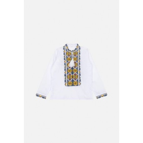 Вишиванка для хлопчика з довгим рукавом Brands 146 Білий ЦБ-00245241 (SKT000980964) (1286515)