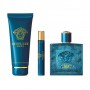 Парфюмированный набор мужской Versace Eros (духи, 100 мл + гель для душа, 150 мл + духи, 10 мл)