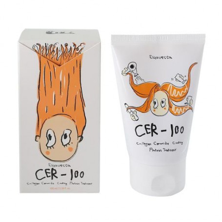 Восстанавливающая маска для волос Elizavecca Hair Care Collagen Ceramide Coating Protein Treatment Cer-100, 100 мл