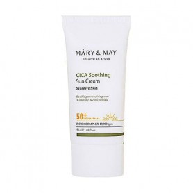 Солнцезащитный крем для лица Mary & May CICA Soothing Sun Cream SPF50+ PA++++, 50 мл