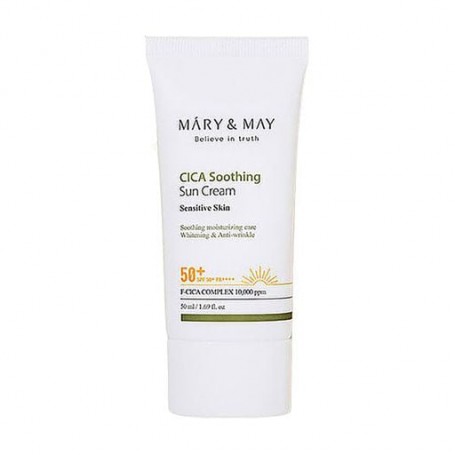 Солнцезащитный крем для лица Mary & May CICA Soothing Sun Cream SPF50+ PA++++, 50 мл