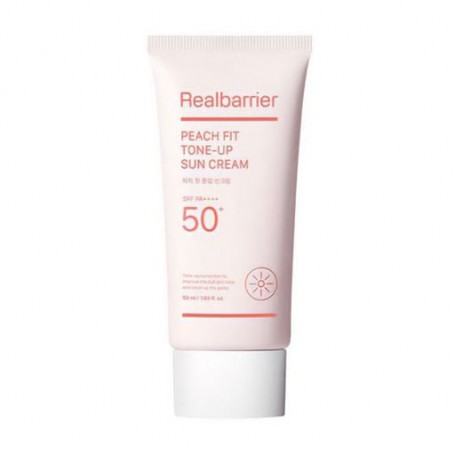 Солнцезащитный крем для лица Real Barrier Peach Fit Tone-Up Sun Cream с персиковым подтоном, 50 мл