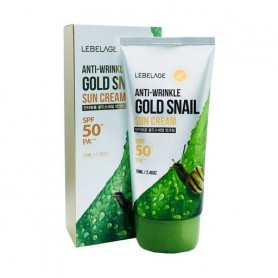 Солнцезащитный крем для лица Lebelage Anti-Wrinkle Gold Snail Sun Cream, SPF 50+/PA+++, 70 мл