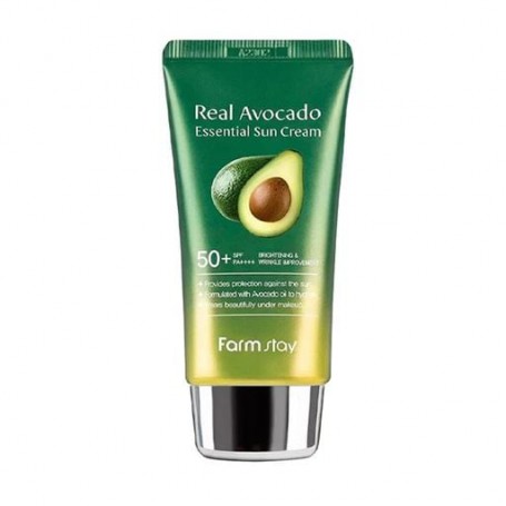 Солнцезащитный крем для лица FarmStay Real Avocado Essential Sun Cream SPF 50+ PA++++ с авокадо, 70 мл