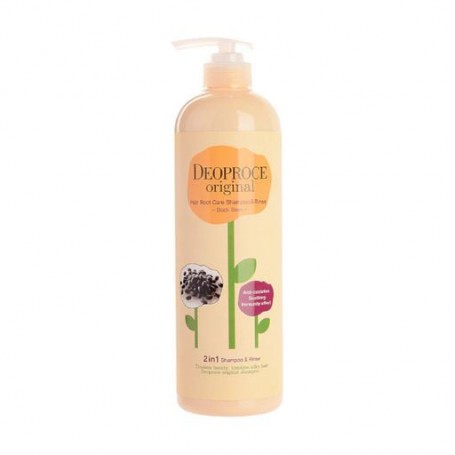 Шампунь-бальзам для волос 2 в 1 Deoproce Original Hair Root Care 2 In 1 Shampoo Black Bean, 1 л