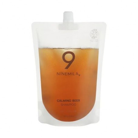Шампунь для волос Ninemila 9 Calming Beer Anti Hair Loss Shampoo, 500 мл (рефил)