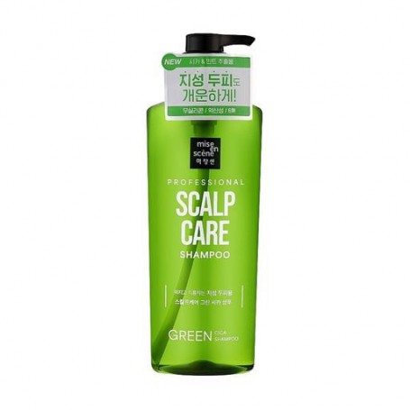 Освежающий шампунь для волос Mise En Scene Scalp Care Green Cica Shampoo с центеллой азиатской, 680 мл