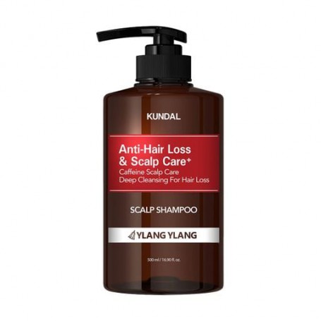 Бессульфатный шампунь для волос Kundal Pure Natural System Anti-Hair Loss&ampScalp Care Scalp Shampoo аромат Ylang Ylang, 500 мл