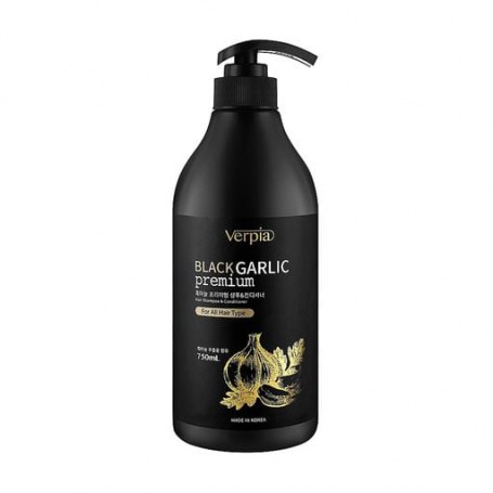 Шампунь-кондиционер для волос Juno Verpia Premium Black Garlic Hair Shampoo & Conditioner с экстрактом черного чеснока, 750 мл