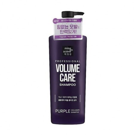 Шампунь Mise En Scene Volume Care Purple Collagen Shampoo для объема волос, с коллагеном, 680 мл
