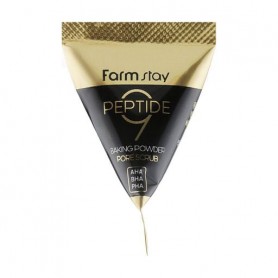 Содовый скраб для лица FarmStay Peptide 9 Baking Powder Pore Scrub с пептидами, 25*7 г