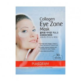 Набор тканевых патчей для кожи вокруг глаз Purederm Collagen Eye Zone Mask с коллагеном, 30 шт