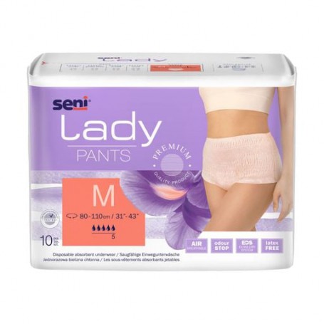 Подгузники-трусы для взрослых Seni Lady Pants женские, размер M, 10 шт