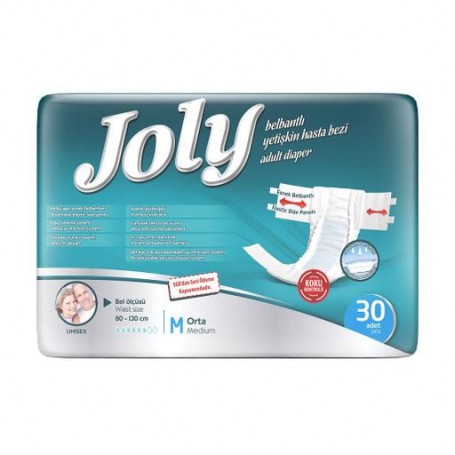 Подгузники для взрослых Joly с эластичными боковинами, размер 2 Medium, 30 шт