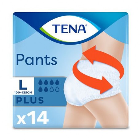 Урологические трусы-подгузники для взрослых TENA Pants Plus, размер L, 14 шт