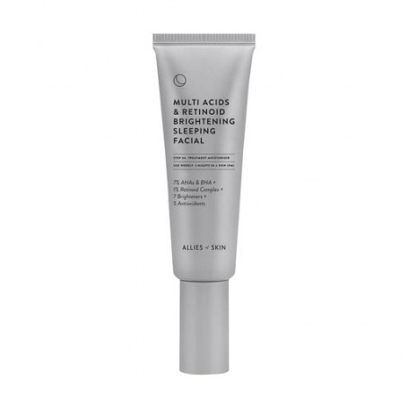 Ночной мультикислотный пилинг для лица Allies Of Skin Multi Acids &amp Retinoid Brightening Sleeping Facial с ретинолом, 48 мл