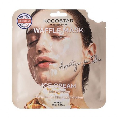 Смягчающая вафельная маска для лица Kocostar Waffle Mask, Ice Cream, 38 г