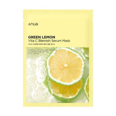 Осветляющая тканевая маска для лица Anua Green Lemon Vita C Blemish Serum Mask, 25 мл