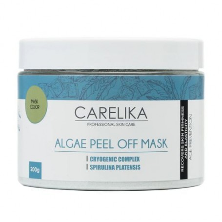 Альгинатная маска для лица Carelika Algae Peel Off Mask Cryogenic Complex на основе водорослей с криогенным комплексом, 200 г