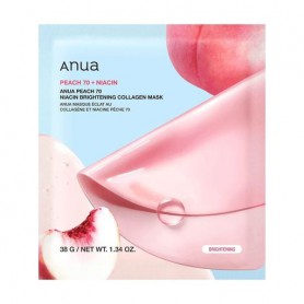 Осветляющая маска для лица Anua Peach 70 Niacin Brightening Collagen Mask с коллагеном, 38 г