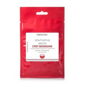 Альгинатная маска для лица NanoCode Nano Algo Супер увлажнение, для сухой кожи, с гиалуроновой кислотой и коллагеном, 20 г