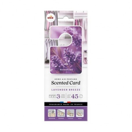 Ароматическая карточка для гардероба Elix Scented Card Lavender Breeze, 3 шт