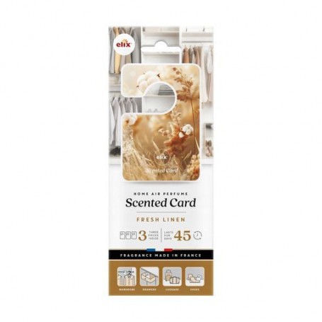 Ароматическая карточка для гардероба Elix Scented Card Fresh Linen, 3 шт