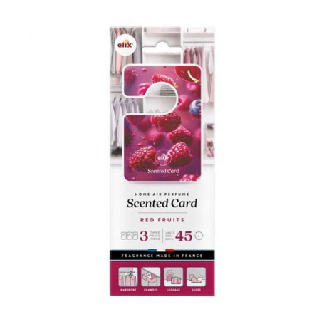 Ароматическая карточка для гардероба Elix Scented Card Red Fruits, 3 шт