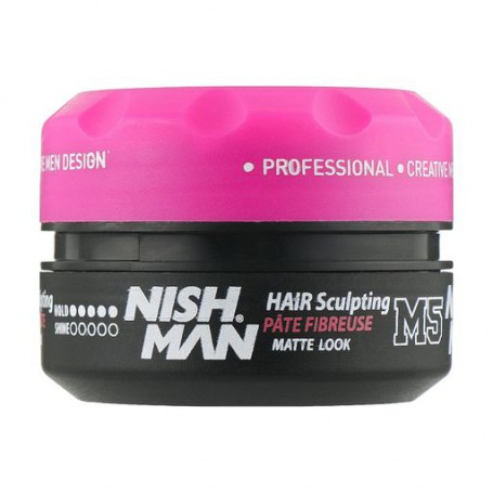 Мужская матовая паста для укладки волос Nishman Hair Sculpting Fibre Paste Matte Look M5, 100 мл