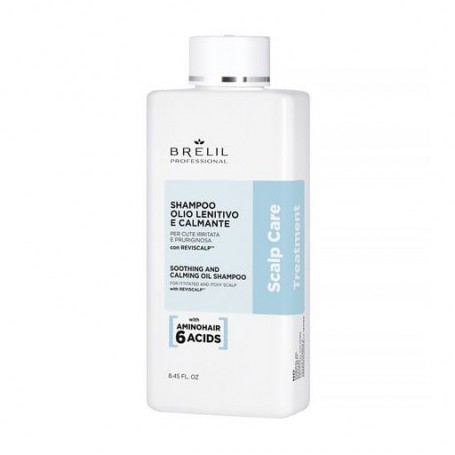 Успокаивающий шампунь-масло для волос Brelil Scalp Care Treatment Soothing Shampoo Oil, 250 мл