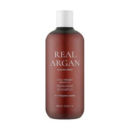 Восстанавливающий шампунь для волос Rated Green Real Argan Repairing Shampoo с аргановым маслом, 400 мл