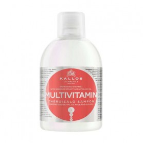 Шампунь для волос Kallos Cosmetics Multivitamin Energising Shampoo с экстрактом женьшеня и маслом авокадо, 1 л